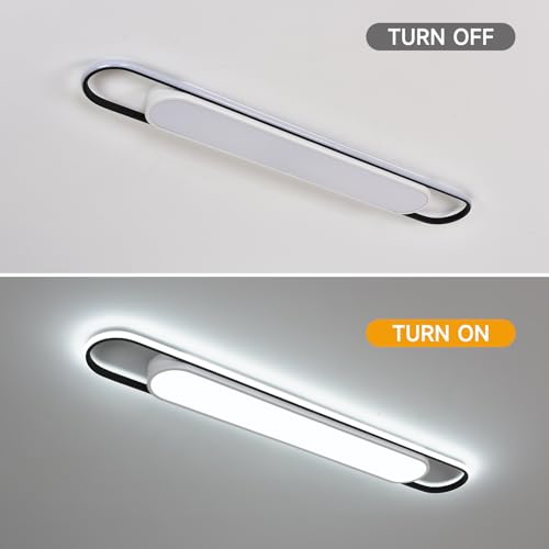 4Ft Cool White Modern LED Ceiling Lighting,65W Metal Linear Ceiling Lamp,6500K High Brightness Simple Long Light for Kitchen Dining Living Room Laundry, Garage Cloakroom Lighting (48Inch) - color: Cool White (6500K/NOT Dimmable ), size: 4 FT (48 Inch / 12