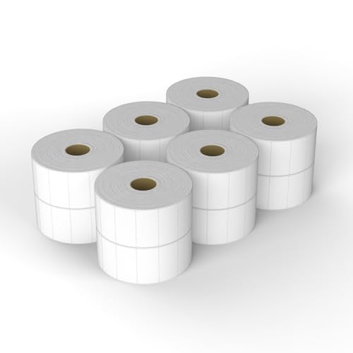 12000 2x1 Thermal Labels Roll, HUOJI 12 Rolls White Shipping Barcode Labels - color: White, size: 2x1-12 rolls