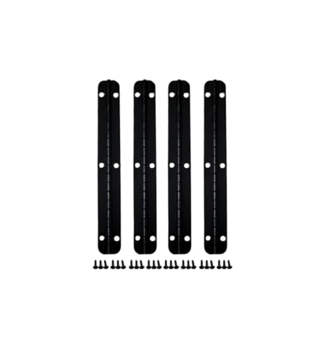 QCAA Solid Brass Wooden Jewery Box Hinge, Cabinet Closet Hinge, 3.86" x 0.5", Matte Black, 4 Pack, Made in Taiwan - color: Matte Black, size: 98mm - 4 Pack
