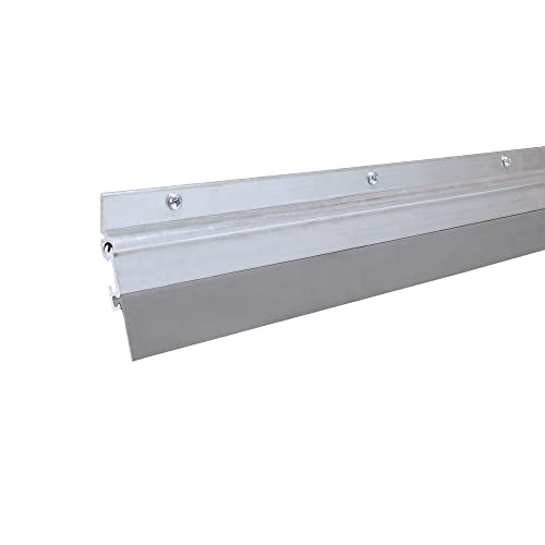 MD Building Door Sweep, Flex-O-Matic Screw-On, Silver, 36in - color: Silver