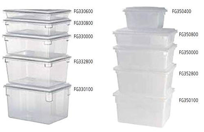 Rubbermaid Commercial Products Food Storage Box/Tote for Restaurant/Kitchen/Cafeteria, 2.75 Gallon, White (FG369000WHT) (Pack of 2)