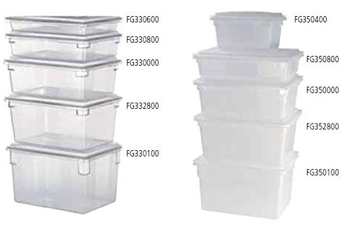 Rubbermaid Commercial Products Food Storage Box/Tote for Restaurant/Kitchen/Cafeteria, 2.75 Gallon, White (FG369000WHT) (Pack of 2)