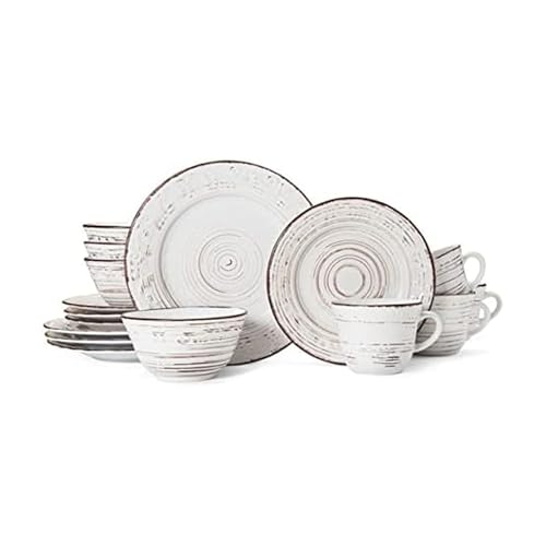 Pfaltzgraff Trellis Coastal 16-Piece Dinnerware Set, Service For 4, White - color: Coastal White