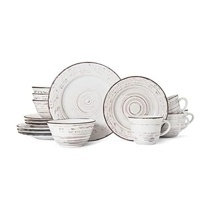 Pfaltzgraff Trellis Coastal 16-Piece Dinnerware Set, Service For 4, White - color: Coastal White