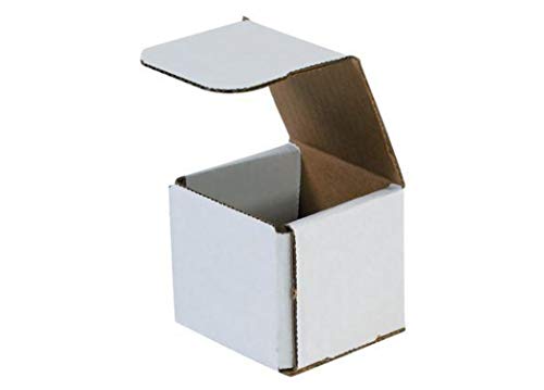 Secure Seal Shipping Boxes - 3x3x3" Mailers - White Foldable Corrugated Cardboard Packaging for Mailing, Moving, Storage, and Organizing - Strong Lightweight Foldable (Bulk 50 Pack) - size: 3x3x3 Pack of 50