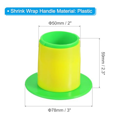 PATIKIL 4pcs 2 Inch Shrink Wrap Handle Stretch Wrap Dispenser Stretch Film