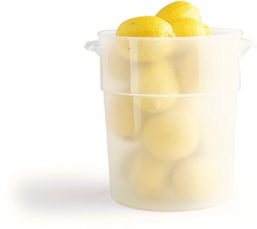 Carlisle FoodService Products Bain Marie Round Food Storage Container for Kitchens, Restaurants, Catering, Plastic, 8 Quarts, Clear, (Pack of 12)
