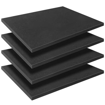 Black Polyurethane Foam Inserts for Cases, 4 Pcs 16 x 12 x 0.5 Inch, Cuttable Packing Padding for Tool Box, Camera, Crafts and Storage - size: 16x12x0.5inch