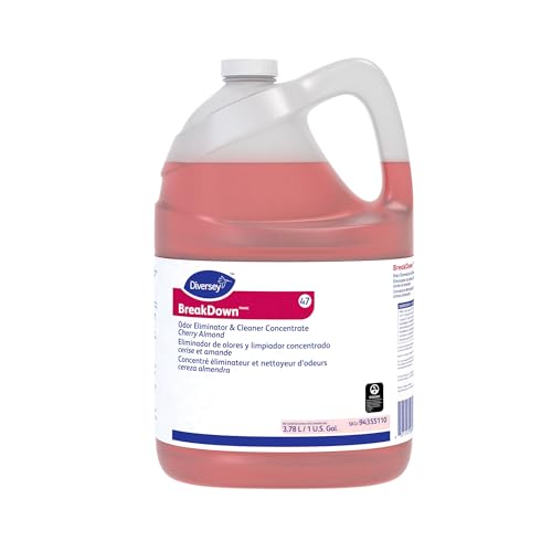 Diversey BreakDown Odor Eliminator & Cleaner Conc, Cherry Almond, 1 gal - size: 128 Fl Oz (Pack of 1)