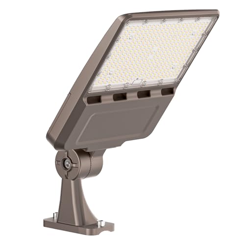 YXL LED Parking Lot Light, 200W LED Shoebox Light with Dusk to Dawn Photocell,28000LM 5000K Daylight Arm Mount, IP65 Waterproof, LED Area Light for Parking Lot Sports Stadium - size: 200W Arm 1Pack