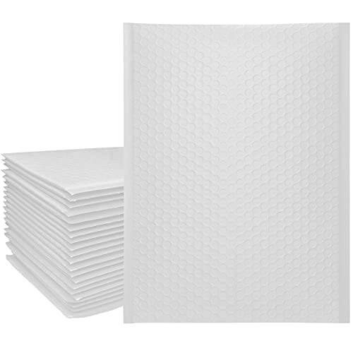 Immuson White 9.5 x 13.5 Inches Poly Bubble Mailers, Padded Shipping Envelopes, Self-Seal Shipping Bags, Packaging Bags, Bubble Envelopes Pack of 25 - size: 9.5"x13.5" / 25 Pack