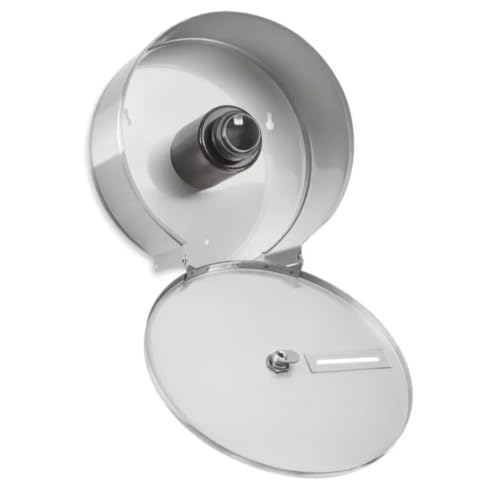 Jumbo Stainless Steel Toilet Paper Bath Tissue Dispenser, Single Roll Dispenser | Holds Any Brand of 9" Diameter Rolls | Commercial Toilet Paper Dispenser - color: Stainless Steel, size: Single Roll