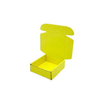 50 Pack 6.3x6x1.6 in Lemon Yellow Shipping Boxes - color: Lemon Yellow, size: 6.3x6x1.6 in