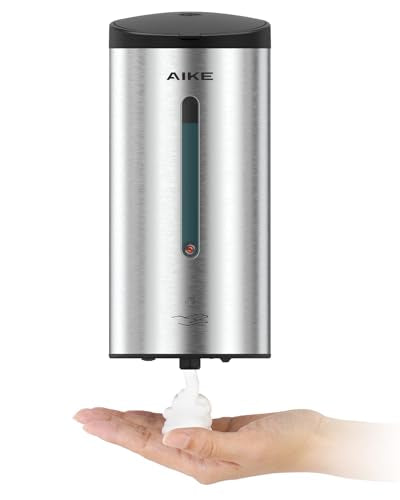 AIKE Automatic Foam Soap Dispenser 25oz for Bathroom,Brushed Steel AK1205FA