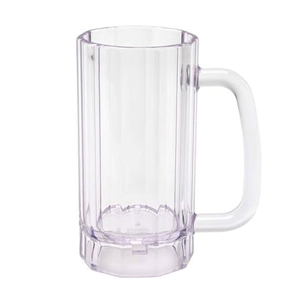 G.E.T. 00086-1-SAN-CL Shatter-Resistant Plastic Beer Mug / Stein, 16 Ounce, BPA Free (Set of 4) - size: 16 Ounce, style: Set of 4
