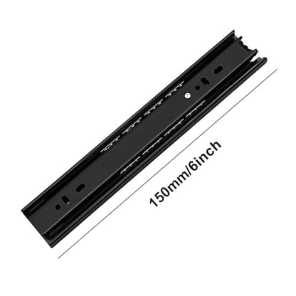 6 Inch Drawer Slide, YAOBVIS 1 Pair Heavy Duty Full Extension Ball Bearing Drawer Runners, Smooth Side Mount Cabinet Rails for Kitchen, Bathroom, Garage and Tool Cabinets - size: 6 Inch