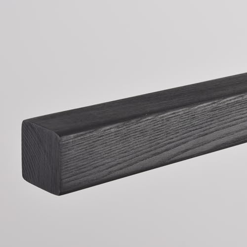 YISDESIGN 39" Black Linear Pendant Light Wooden Led Modern Linear Chandelier Ceiling Hanging Dimmable Pendant Lights for Dining Room Kitchen Island Pool Table Lights Black Wood Finish - color: Black, size: 39in