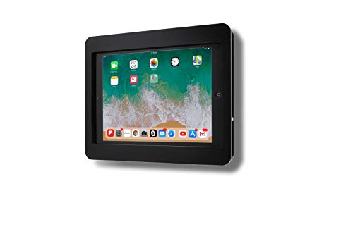 Anti-Theft Acrylic VESA Enclosure for Apple iPad mini 4/5 with Free Wall Mount Kit & 90-Degree Angle Charge Cable (iPad mini 4/5 8", Black) - color: Black, size: iPad mini 4/5 7.9"