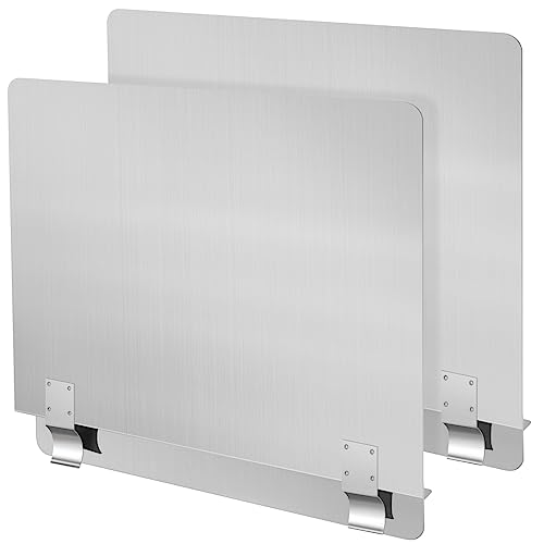 Ferraycle 2 Pack Deep Fryer Splash Guard Silver 20-1/2" W X 13.5" H - color: Silver, size: 20-1/2" W X 13.5" H