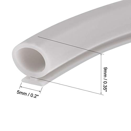 uxcell T-Slot Mount Window Weatherstrip Seal 9mm Bulb Bubble for 5mm Slot 5 Meters Long Gray - color: Gray, size: 5m