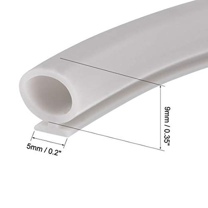 uxcell T-Slot Mount Window Weatherstrip Seal 9mm Bulb Bubble for 5mm Slot 5 Meters Long Gray - color: Gray, size: 5m