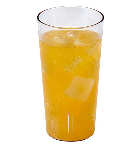 Cambro 2000P152 22 -Ounce Capacity 3-3/8-Inch Diameter by 6-1/2-Inch Height Clear Plastic Colorware Tumbler (Case of 12)