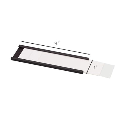 Realth C Channel Magnetic Label Holders 50 Pack 1'' x 3'' for Metal Racks and Shelves - size: 1'' x 3'', style: 50 Pack