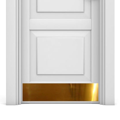 Door Kick Plate, 6x28 in, Shiny Brass, Magnetic - color: Shiny Brass, size: 6" x 28"