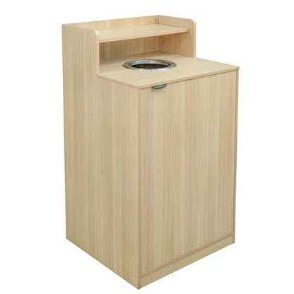 Flash Furniture Trash Can Enclosure, 32 Gallon, Oak - color: Oak