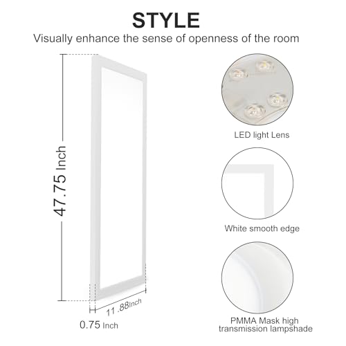 GT-Lite 4 Pack 1'x4' 4500 Lumen LED Flat Panel,Flush Mount,5 CCT,3 Brightness,Dim,CRI 90 for Living Room Bedroom Home Office - color: White