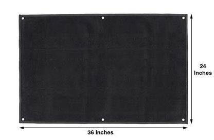Tactical Patch Display Holder Panel Board for Military Army Morale Hook and Loop Emblems, 24 Inches x 36 Inches, No Patches Included - color: Patch Board, Black - Medium
