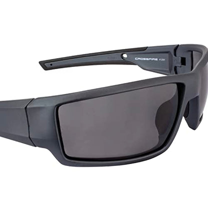 Crossfire Safety Glasses - color: Aluminum Gray / Smoke