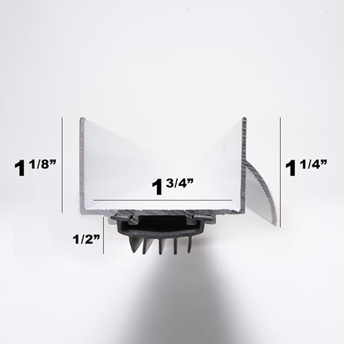 U-Shape Door Bottom with Drip Cap – Heavy Duty Aluminum + White Vinyl Seal | Fits 1-3/4" Doors | Weatherproof Door Sweep for Exterior Doors | 32", 36", 42", 48" (36 inch) - size: 36 Inch