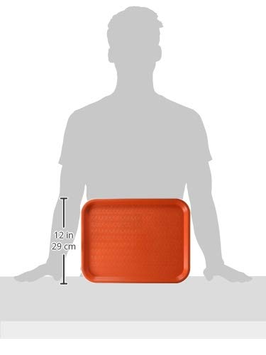 Winco Fast Food Tray, 10 by 14-Inch, Orange,Medium - color: Orange, size: 10" x 14"