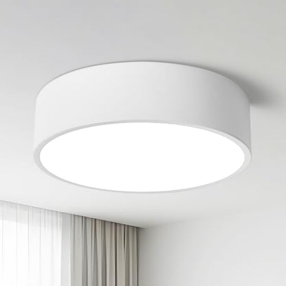 11.81in Dimmable Modern White Flush Mount LED Ceiling Light Fixture - color: White, size: 11.81 inch