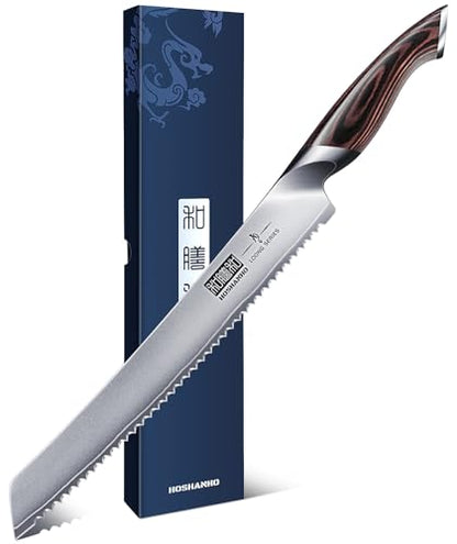 HOSHANHO Bread Knife 10 inch, Ultra Sharp Japanese Serrated Bread Knife - size: 10"