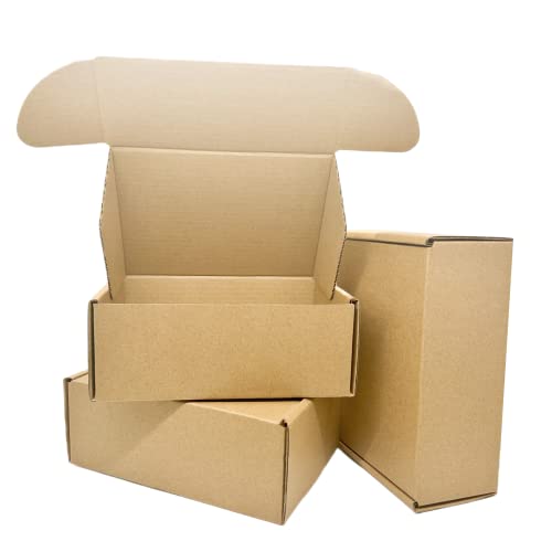 Small Sturdy Cardboard Box 6x4x0.6 Inch Mailing Corrugated Boxes Set of 10 - size: 6 x 4 x 0.6 inches