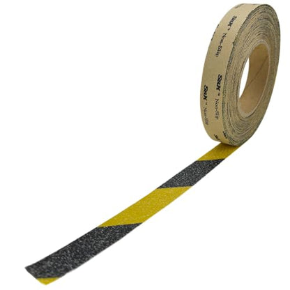 S&X Anti Slip Tape 1in x 60ft Grip Tape for Stairs & Ramps, Black/Yellow - color: Black/Yellow, size: 1" X 60'