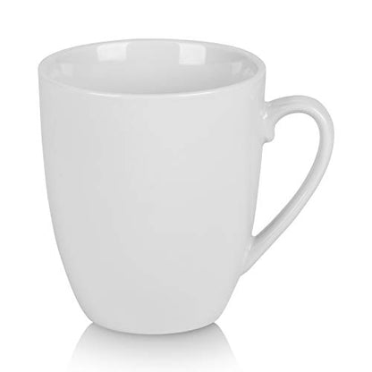 10 Strawberry Street Catering Ceramic 12 oz Coffee Mugs, Round, Set of 12, White - Coffee Cups for Coffee, Tea, Latte and Hot Beverages for Everyday Use, Microwave and Dishwasher Safe - size: 12 Oz. Mug, style: Round