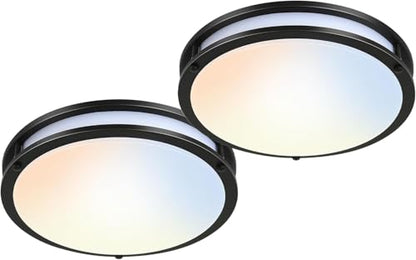 hykolity 16 inch Dimmable LED Flush Mount Ceiling Light Fixture,2200LM - color: Oil-Rubbed Bronze, size: 16-inch