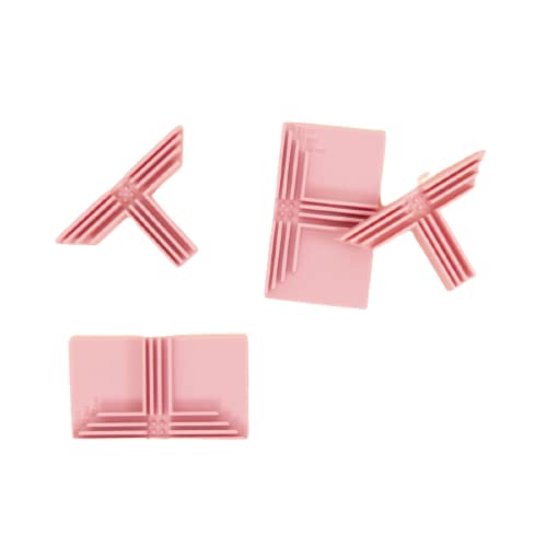 Craftelier - Set of 4 T-Shape Cartonboard Edge Bands | Suitable for 1.5 mm, 2 mm and 3 mm Thicknesses | Specially Designed to Create Dividers and Corners in Boxes | Pink Color - color: Pink, size: Set of 4 Divider Assembly Clamps