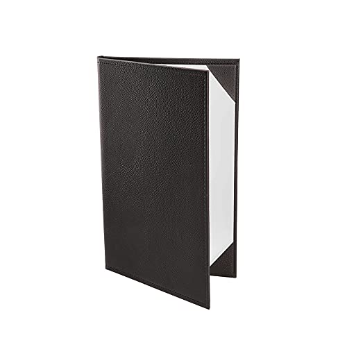 Menu Covers Made of Premium Faux Leather (10-Pack) - 8.5" X 14" (Black, 2 Views) - color: Black, size: 2 Views