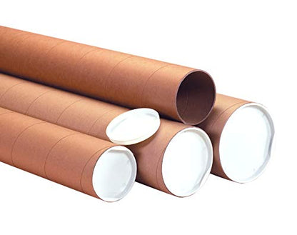 BOX USA Mailing Tubes, 3" W x 72" H, 15-Pack - Heavy-Duty Round Corrugated Tubes for Mailing and Storage of Blueprints, Artwork, Crafts, Posters, Long Art Holder - size: 3x72" 15-Pk