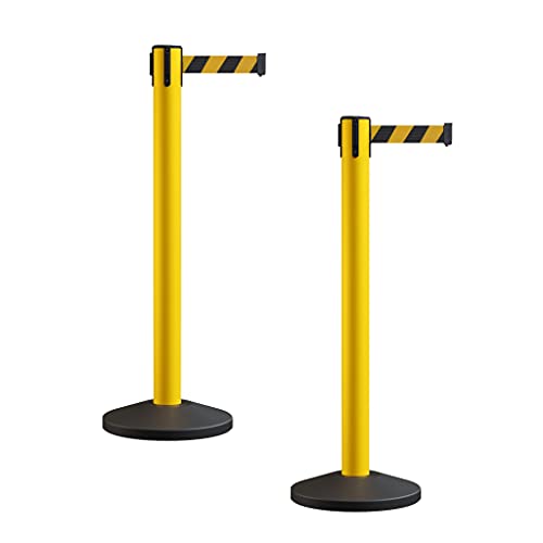 Crowd Control Warehouse RBB-150 Retractable Belt Stanchions, 2 Pack, 16 Ft