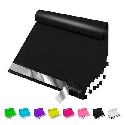 JinRuiKJ Poly Mailers 9x12 Inch, 100 Pcs Shipping Bags, Black - color: Black, size: 9*12inch 100pcs