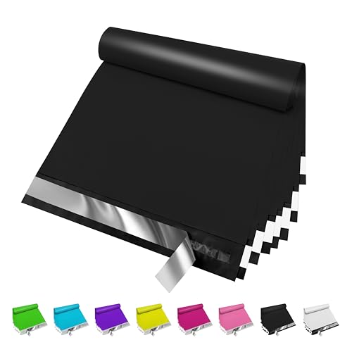 JinRuiKJ Poly Mailers 10x13 Inch, 200 Pcs Shipping Bags, Black - color: Black, size: 10*13inch 200pcs