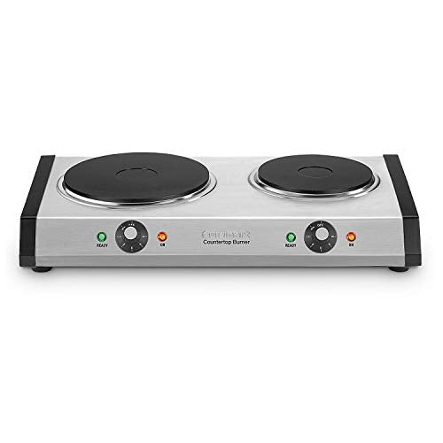 Cuisinart Double Burner Hot Plate, 1800W, Stainless Steel/Black - style: Double Burner