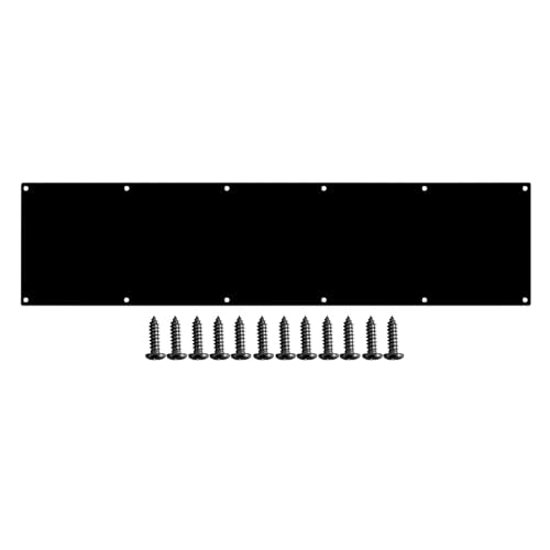 Door Metal Kick Plate 10x24 inches Aluminum Plates Black - color: Black, size: 24inches