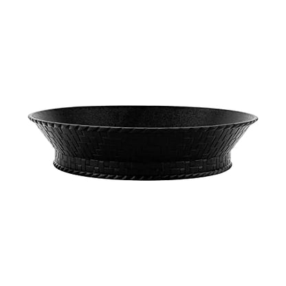 G.E.T. RB-892-BK Round Serving Basket with Base, 9", Black (Set of 12) - color: Black, size: 9 inches, style: Set of 12