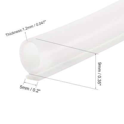 uxcell T-Slot Mount Window Weatherstrip Seal 9mm Bulb Bubble for 5mm Slot 3 Meters Long White - color: White, size: 3m
